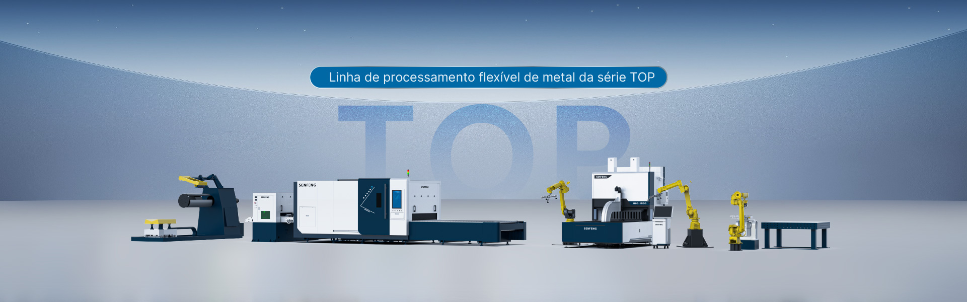 Linha de processamento de metal flexível